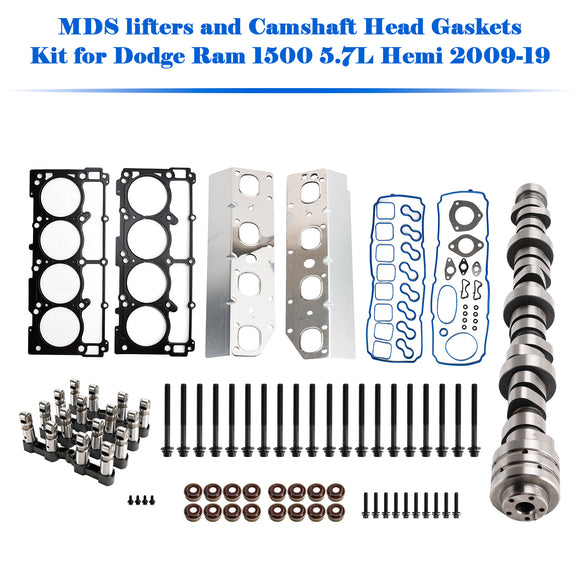 MDS lifters and Camshaft Head Gaskets Kit for Dodge Ram 1500 5.7L Hemi 2009-19