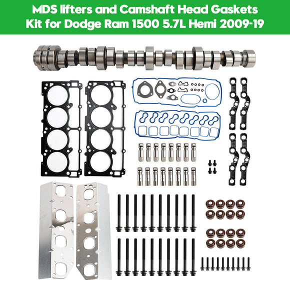 MDS lifters and Camshaft Head Gaskets Kit for Dodge Ram 1500 5.7L Hemi 2009-19