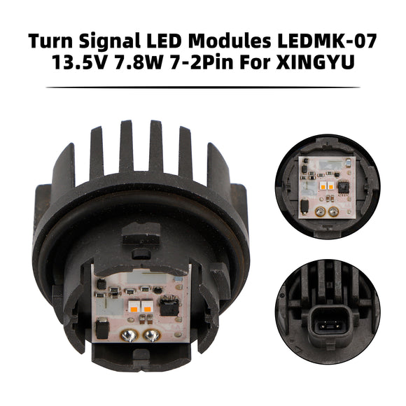 Turn Signal LED Modules LEDMK-07 13.5V 7.8W 7-2Pin For XINGYU