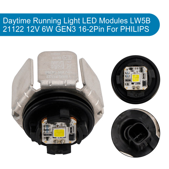 Daytime Running Light LED Modules LW5B 21122 12V 6W GEN3 16-2Pin For PHILIPS