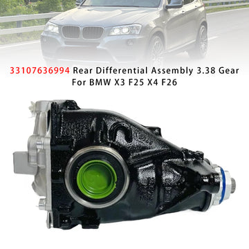 33107636994 Rear Differential Assembly 3.38 Gear For BMW X3 F25 X4 F26 - 0