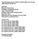 Throttle Body 22210-21020 For 2004-2006 Scion XA XB 2000-2005 ECHO MT AT-12