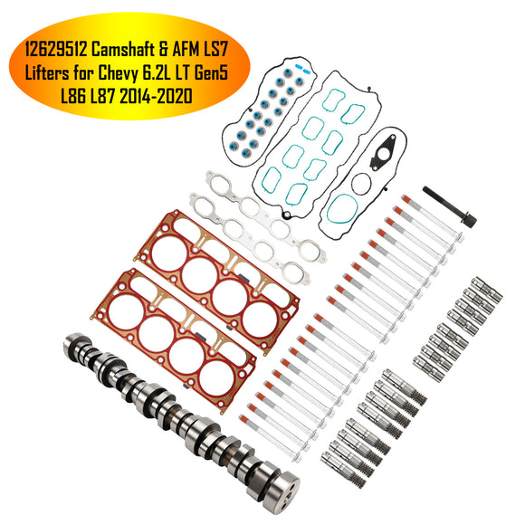 12629512 Camshaft & AFM LS7 Lifters for Chevy 6.2L LT Gen5 L86 L87 2014-2020