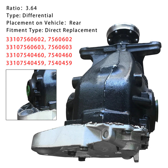 BMW 5 Series E60 530i 530Li Rear Differential 7560602 7560603 Generic