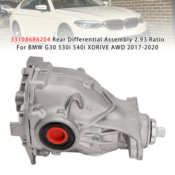 2017-2020 BMW G30 530i 540i XDRIVE AWD Rear Differential Assembly 2.93 Ratio 8619106 33108686204 Generic