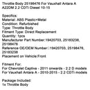 Throttle Body 25198476 For Vauxhall Antara A A22DM 2.2 CDTi Diesel 10-15-14