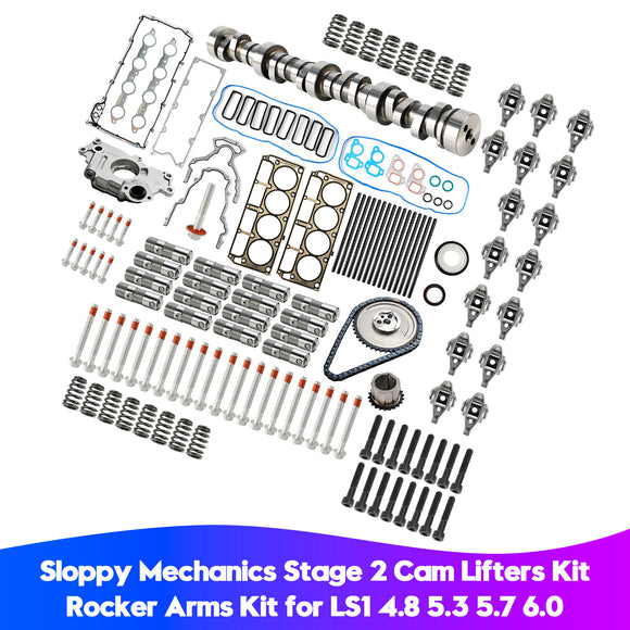Sloppy Mechanics Stage 2 Cam Lifters Kit Rocker Arms Kit for LS1 4.8 5.3 5.7 6.0