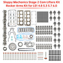 Sloppy Mechanics Stage 2 Cam Lifters Kit Rocker Arms Kit for LS1 4.8 5.3 5.7 6.0-10
