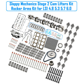 Sloppy Mechanics Stage 2 Cam Lifters Kit Rocker Arms Kit for LS1 4.8 5.3 5.7 6.0 - 0