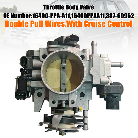 Double Pull Wires Throttle Body 16400-PPA-A11 For Honda CR-V 2.4L 2003-2005