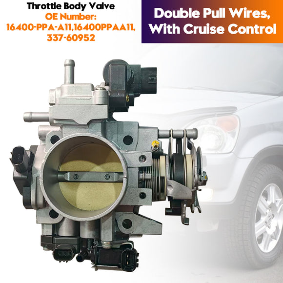 Double Pull Wires Throttle Body 16400-PPA-A11 For Honda CR-V 2.4L 2003-2005