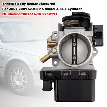 Throttle Body 5950191 00761610 For Saab 9-5 model 2.3L 4 Cyl 2004-2009 - 0