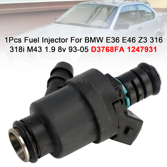 1993-2005 BMW E36 1.6L 1.8L 316i 318i E46 M43 1.9L Fuel Injector 13641247931 D3768FA Generic