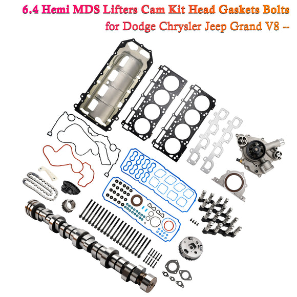 6.4 Hemi MDS Lifters Cam Kit Head Gaskets Bolts for Dodge Chrysler Jeep Grand V8