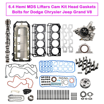 6.4 Hemi MDS Lifters Cam Kit Head Gaskets Bolts for Dodge Chrysler Jeep Grand V8 - 0