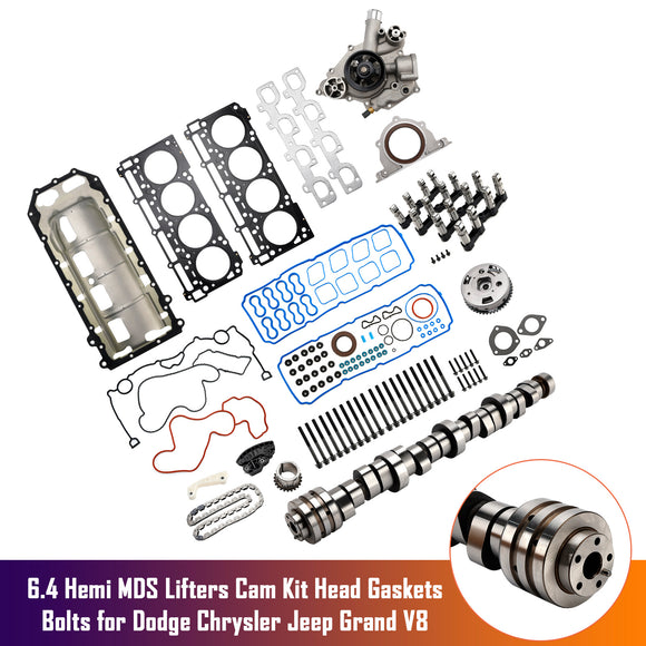 6.4 Hemi MDS Lifters Cam Kit Head Gaskets Bolts for Dodge Chrysler Jeep Grand V8