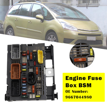 Engine Fuse Box BSM 9667044980 For Citroen C4 Picasso C5 III C6 Peugeot 3008 - 0