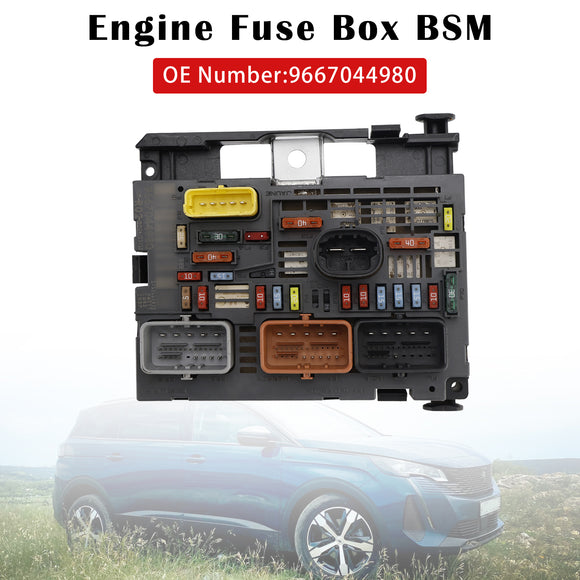 Engine Fuse Box BSM 9667044980 For Citroen C4 Picasso C5 III C6 Peugeot 3008