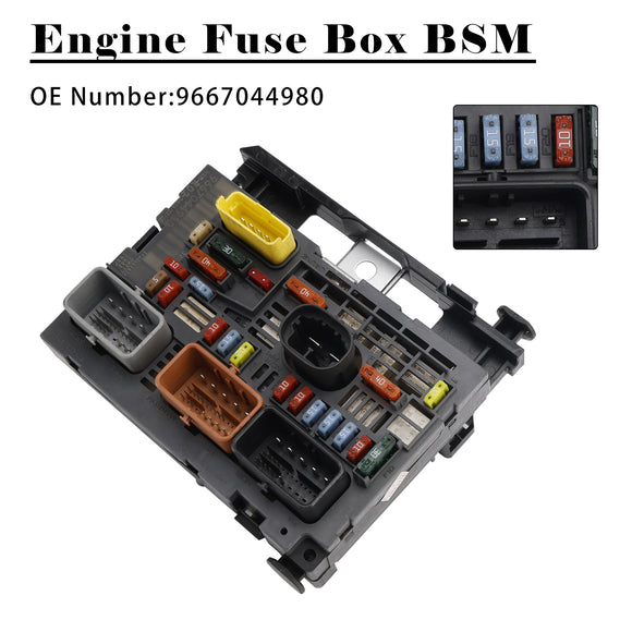 Engine Fuse Box BSM 9667044980 For Citroen C4 Picasso C5 III C6 Peugeot 3008