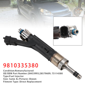 1Pcs Fuel Injector For Peugeot 208 308 3008 Citroen C3 C4 DS3 DS4 9810335380 - 0