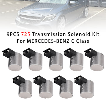 2017-2019 Mercedes Benz GLS X166 all except AMG 9PCS Transmission Solenoids 725 725004 Generic - 0