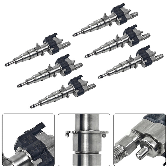 6PCS Fuel Injector 13537585261-12 Fit BMW N54 N63 335 535 550 750 X5 X6