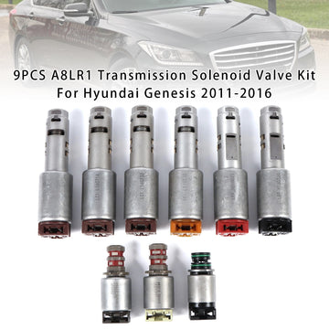 2011-2016 Hyundai Genesis 9PCS A8LR1 Transmission Solenoid Valve Kit Generic - 0