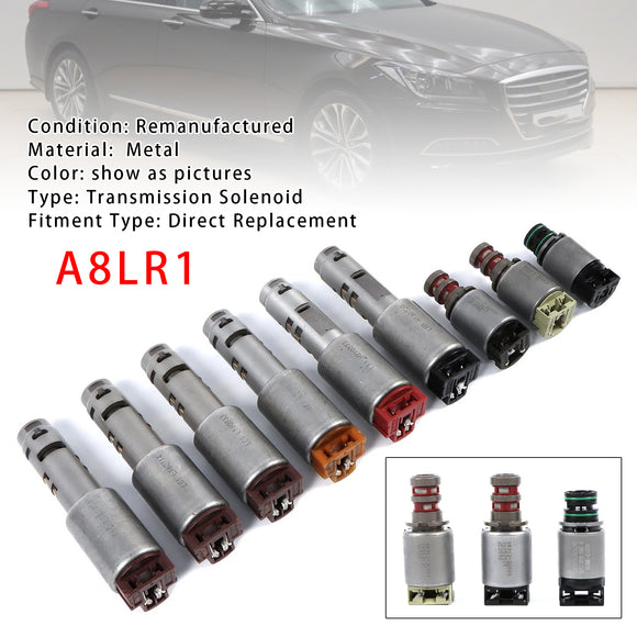 9PCS A8LR1 Transmission Solenoid Valve Kit For Hyundai Genesis 2011-2016
