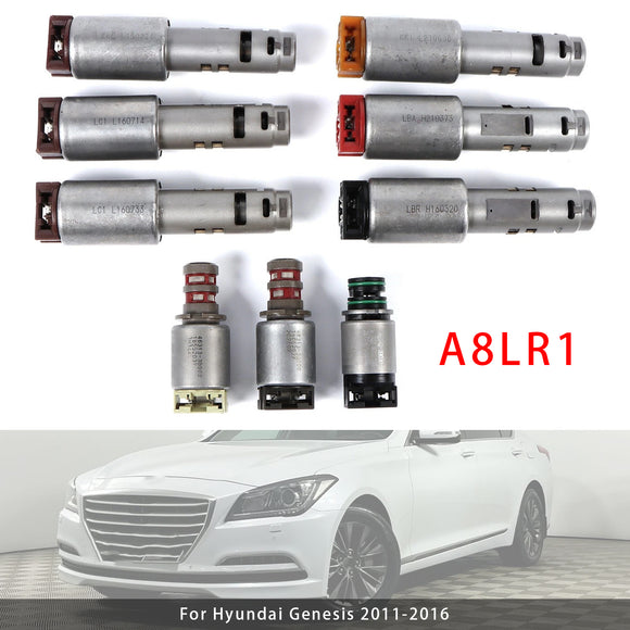 9PCS A8LR1 Transmission Solenoid Valve Kit For Hyundai Genesis 2011-2016