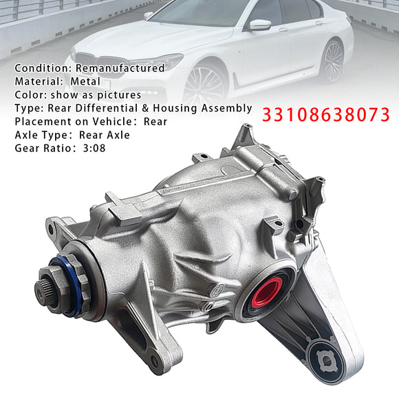 Rear Axle Drive Differential Diff Carrier 3.08 33108638073 For BMW G11 G12 G32