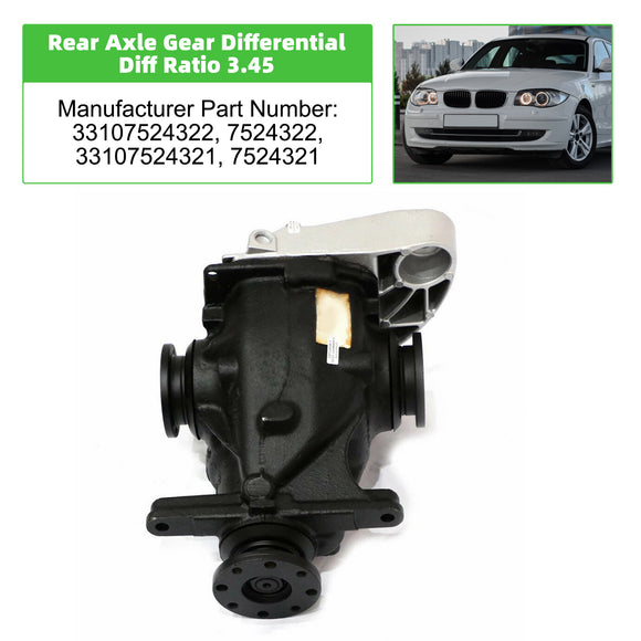 Rear Axle Gear Differential Diff Ratio 3.45 For BMW E87 E90