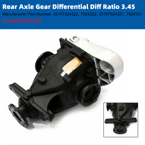 Rear Axle Gear Differential Diff Ratio 3.45 For BMW E87 E90