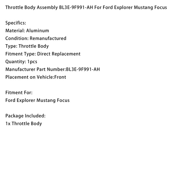 Throttle Body Assembly BL3E-9F991-AH For Ford Explorer Mustang Focus
