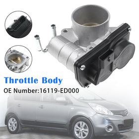 Throttle Body 16119-ED000 For Nissan Qashqai+2 I Tiida C11 Micra K12 Tiida SC11 1.6