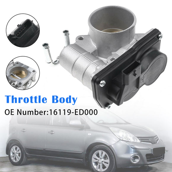 Throttle Body 16119-ED000 For Nissan Qashqai+2 I Tiida C11 Micra K12 Tiida SC11 1.6