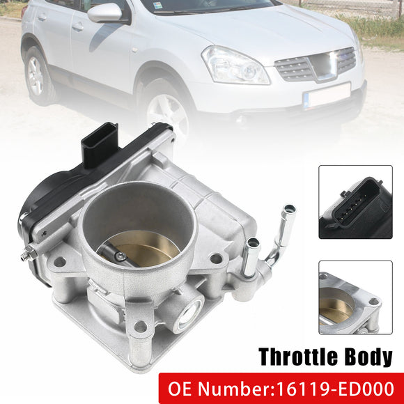 Throttle Body 16119-ED000 For Nissan Qashqai+2 I Tiida C11 Micra K12 Tiida SC11 1.6