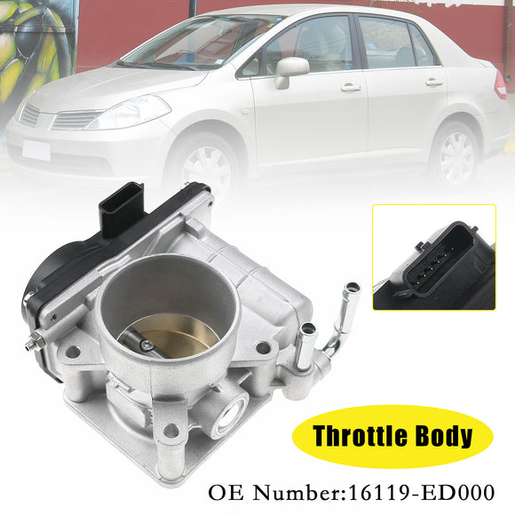 Throttle Body 16119-ED000 For Nissan Qashqai+2 I Tiida C11 Micra K12 Tiida SC11 1.6