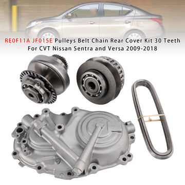 2009-2018 CVT Nissan RE0F11A JF015E Pulleys Belt Chain Rear Cover Kit 30 Teeth Generic - 0
