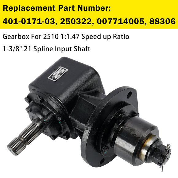 401-0171-03 Gearbox For 2510 1:1.47 Speed Up Ratio 1-3/8in 21 Spline Input Shaft