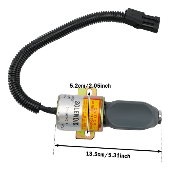 Classic 300D WFM Perkins-11111, 11249, 11281, 11412, 11473, 11546, 11810 S20140-7 9SS20140-7 Shutoff Solenoid