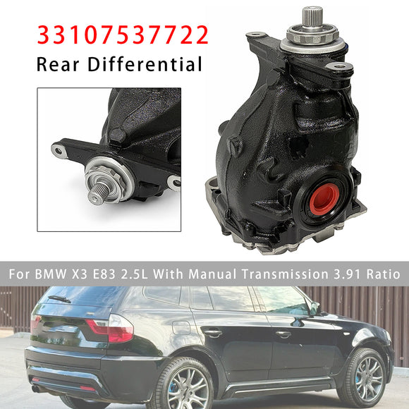 Rear Differential 33107537722 Ratio 3.91 For BMW X3 E83 2.5L Manual Transmission