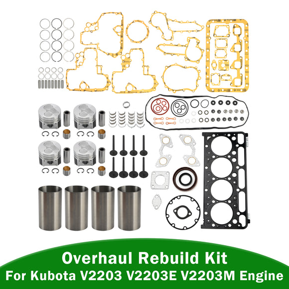 Kubota V2203 V2203E V2203B V2203M Indirect Inject Engine Overhaul Rebuild Kit