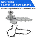 Water Pump 25-37581-10 15521-73039 For Kubota Engine V1502 V1702 V1902 V2203-1