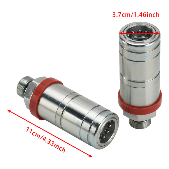 2PCS  AL200979 Hydraulic Female Quick Coupler For John Deere 6100 6400 7230