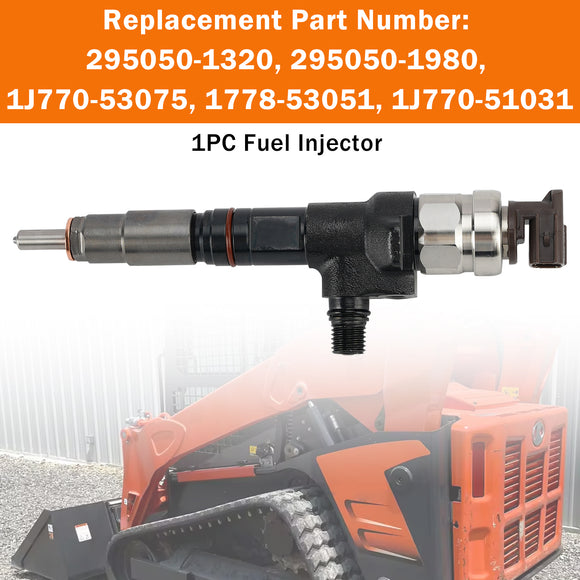 Kubota Engine: V3307, V3307-CR-TE4, V3307 Tier 4 295050-1980 Fuel Injector 1J770-53050 1J770-53070 1J770-53051