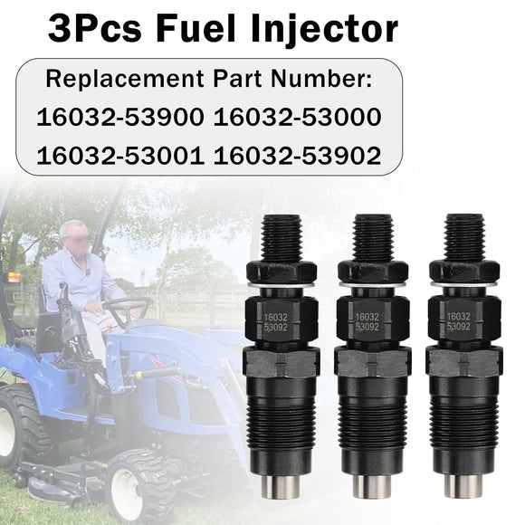 Kubota Loaders R310 R310BH 3Pcs 16032-53000 16032-53902 Fuel Injectors