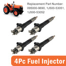 4Pcs 095000-9690 1J500-53051 1J500-53050 1J50053052 Fuel Injector For Kubota-1