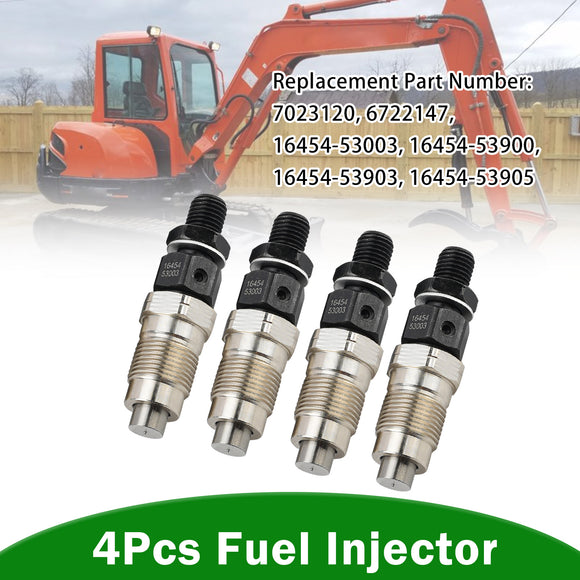 4Pcs 16454-53905 16454-53903 Fuel Injector For Kubota Engine V2003 V2203 V2403