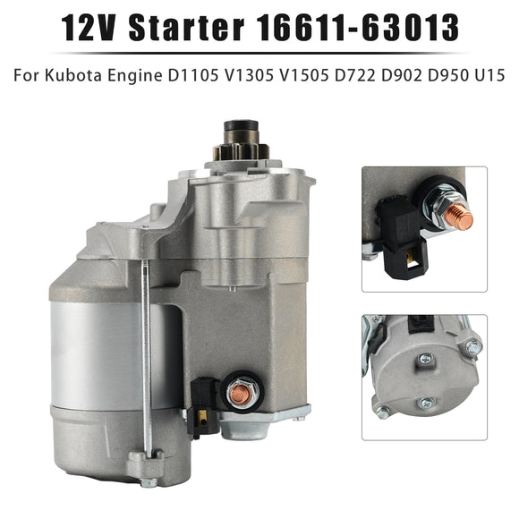 Zero Turn Mower ZD1011 ZD1021 ZD1211 ZD1211L ZD1211R ZD1211RL ZD326HL ZD326P ZD326RP ZD326S ZD331LP ZD331P ZD331RP 16611-63013 12V Starter