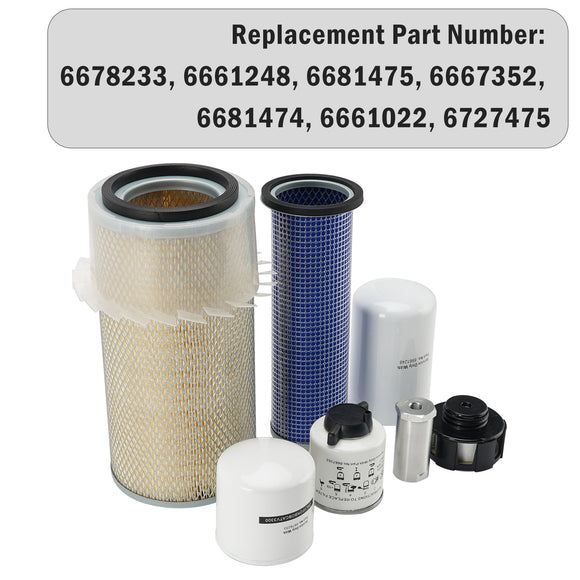 7PCS Maintenance Filter Kit For Bobcat T250 T300 T320 Skid Steer Track Loader
